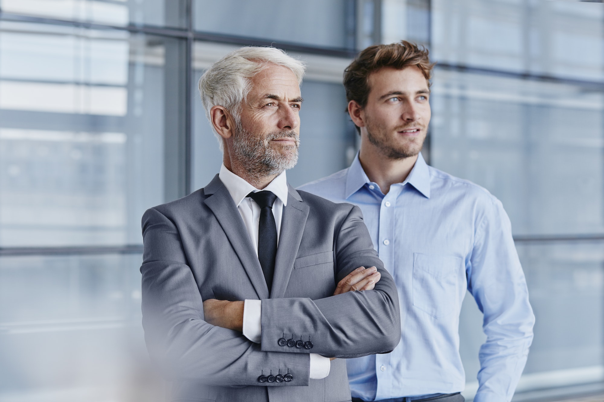 Two confident businessmen